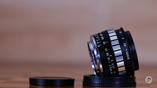 a TTArtisan 23mm. F1.4 lens unmounted